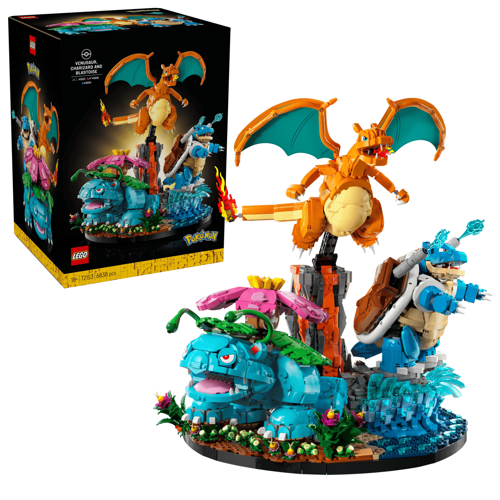 LEGO - Florizarre, Dracaufeu et Tortank