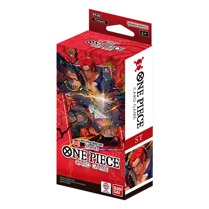 Jeu de Cartes One Piece - Deck pour Débutant ST-23 – Shanks (Rouge)