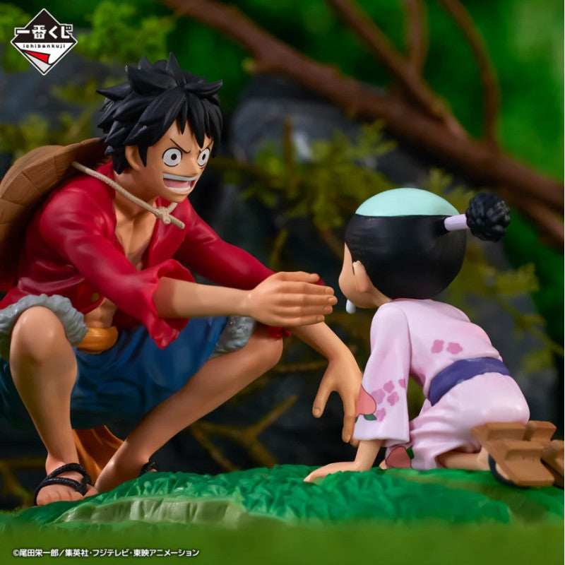 Figurine One Piece - Monkey D Luffy & Kozuki Momonosuke Ichiban Kuji One Piece New Dawn Revible Moment Prize C