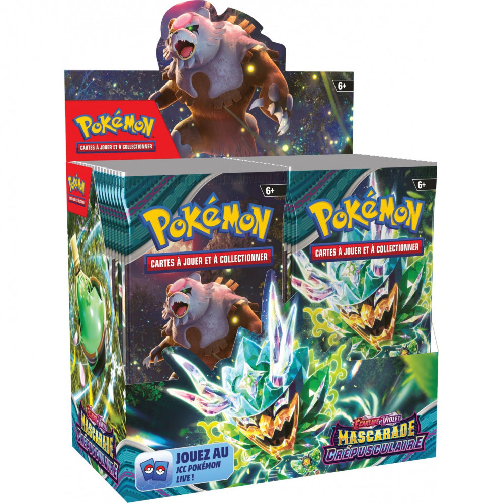 Jeu de Cartes Pokémon - Display 36 boosters EV06 - Ecarlate et Violet - Mascarade Crépusculaire (Scellé)
