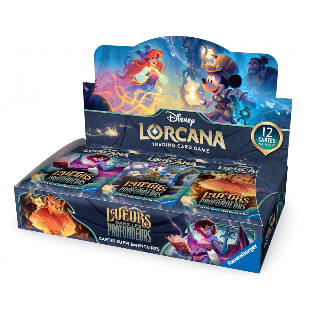 Jeu de Cartes Lorcana - Display de 24 Boosters (Scellés) Lueurs dans les Profondeurs