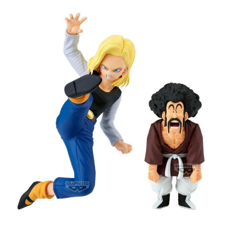 Figurine Dragon Ball Z -  Android 18 & Mr. Satan Match Makers VS Mighty Mask